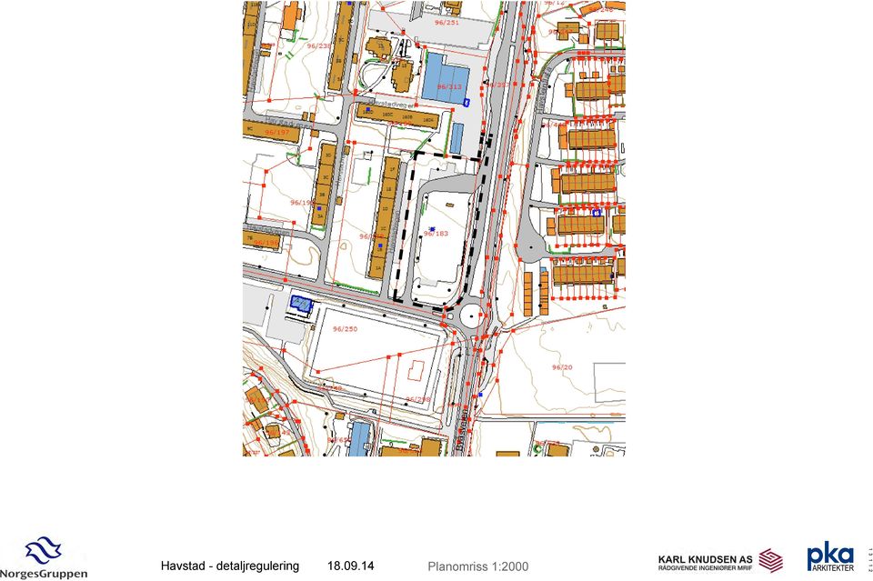 Det tas forbehold om at det kan forekomme feil/mangler på kartet, bla. gjelder dette plandata, eiendomsgrenser, ledninger/kabler, kummer m.m. som i forbindelse med prosjektering/anleggsarbeid må undersøkes nærmere.