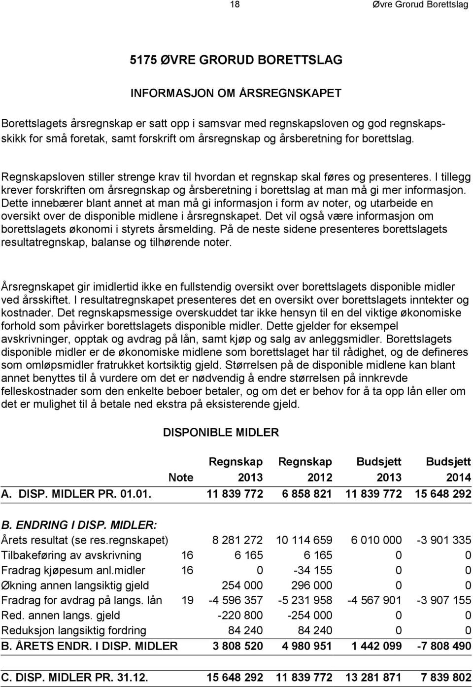 I tillegg krever forskriften om årsregnskap og årsberetning i borettslag at man må gi mer informasjon.