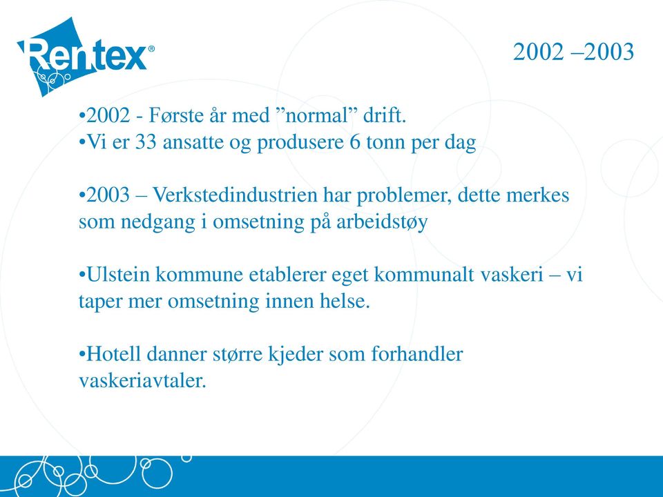 problemer, dette merkes som nedgang i omsetning på arbeidstøy Ulstein kommune