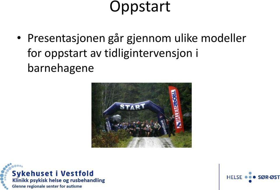 modeller for oppstart av