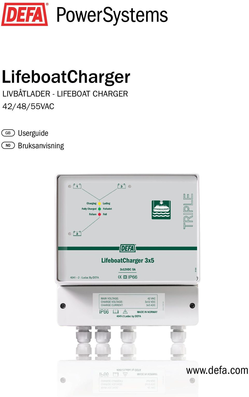 CHARGER 42/48/55VAC