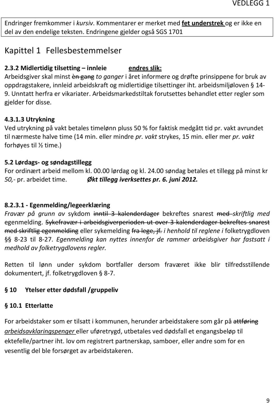 tilsettinger iht. arbeidsmiljøloven 14-9. Unntatt herfra er vikariater. Arbeidsmarkedstiltak forutsettes behandlet etter regler som gjelder for disse. 4.3.1.3 Utrykning Ved utrykning på vakt betales timelønn pluss 50 % for faktisk medgått tid pr.