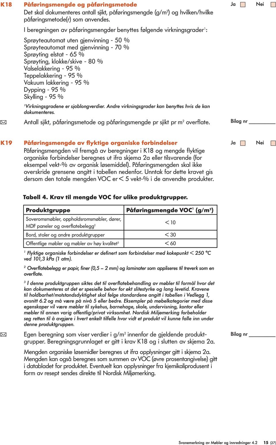 80 % Valselakkering - 95 % Teppelakkering - 95 % Vakuum lakkering - 95 % Dypping - 95 % Skylling - 95 % 1 Virkningsgradene er sjablongverdier.