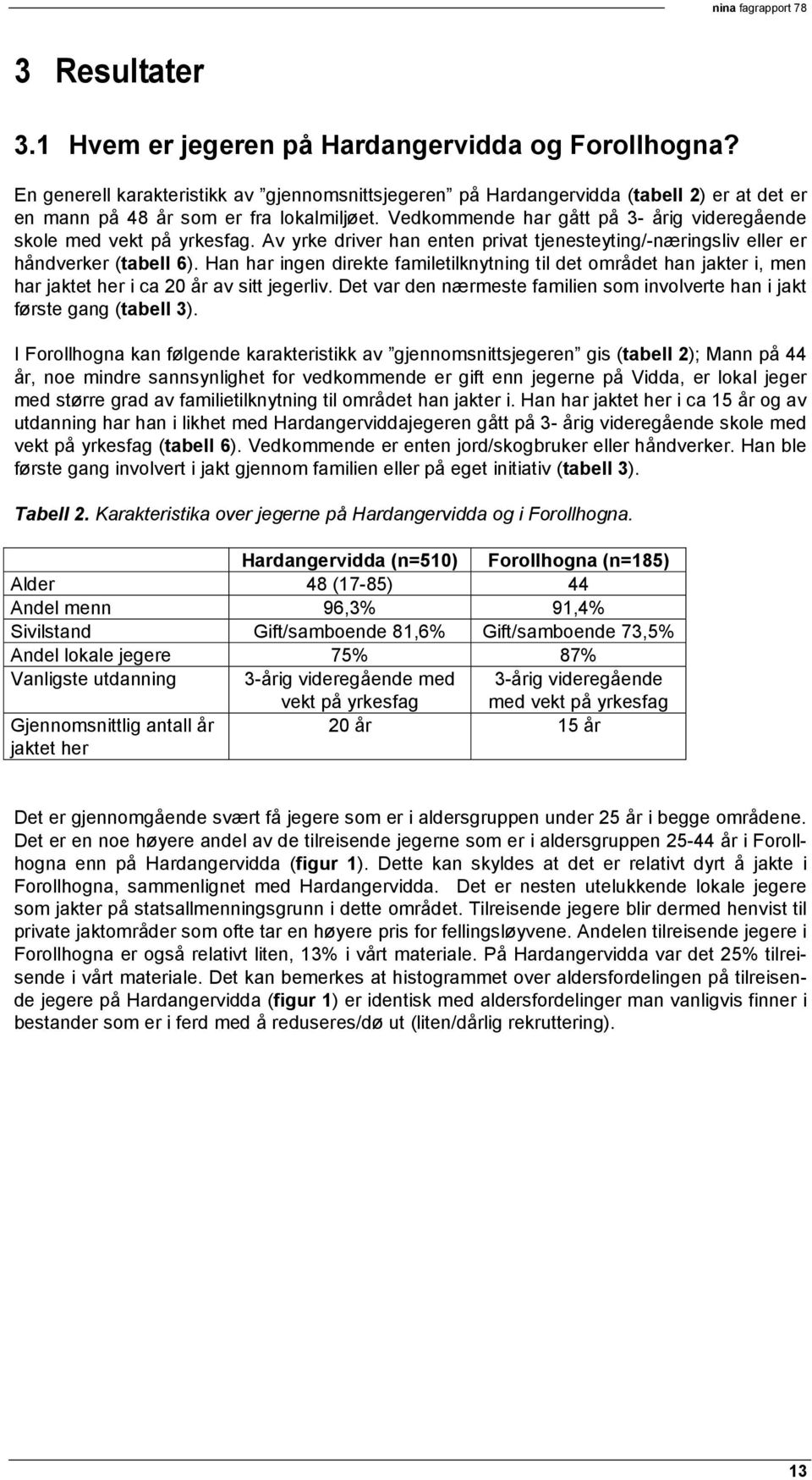 Vedkommende har gått på 3- årig videregående skole med vekt på yrkesfag. Av yrke driver han enten privat tjenesteyting/-næringsliv eller er håndverker (tabell 6).