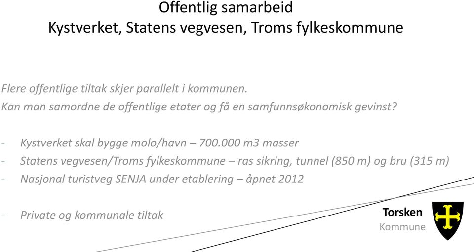 - Kystverket skal bygge molo/havn 700.