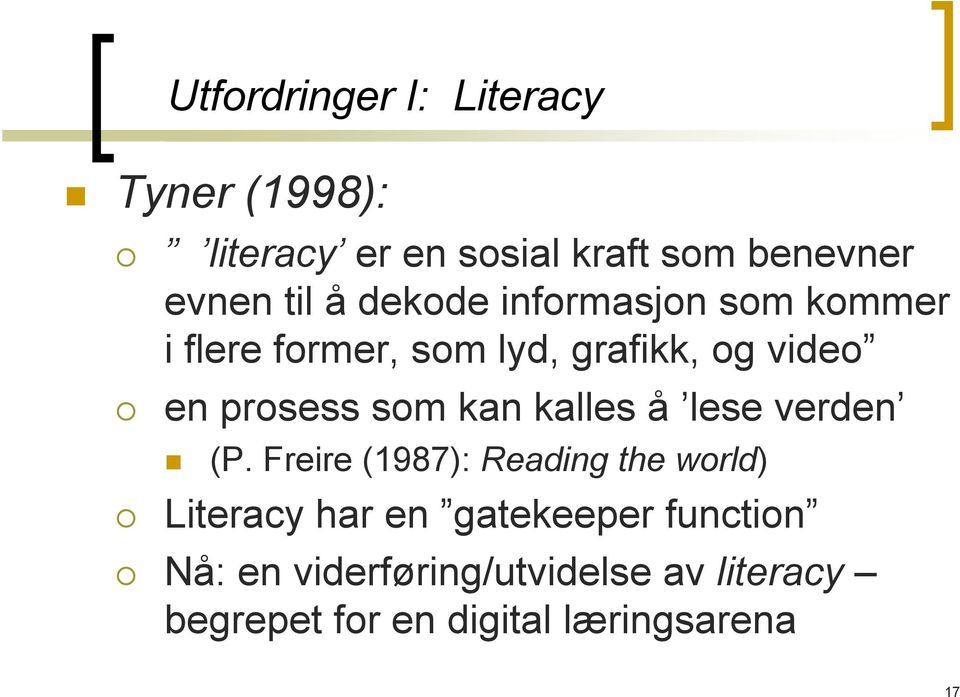 kan kalles å lese verden (P.