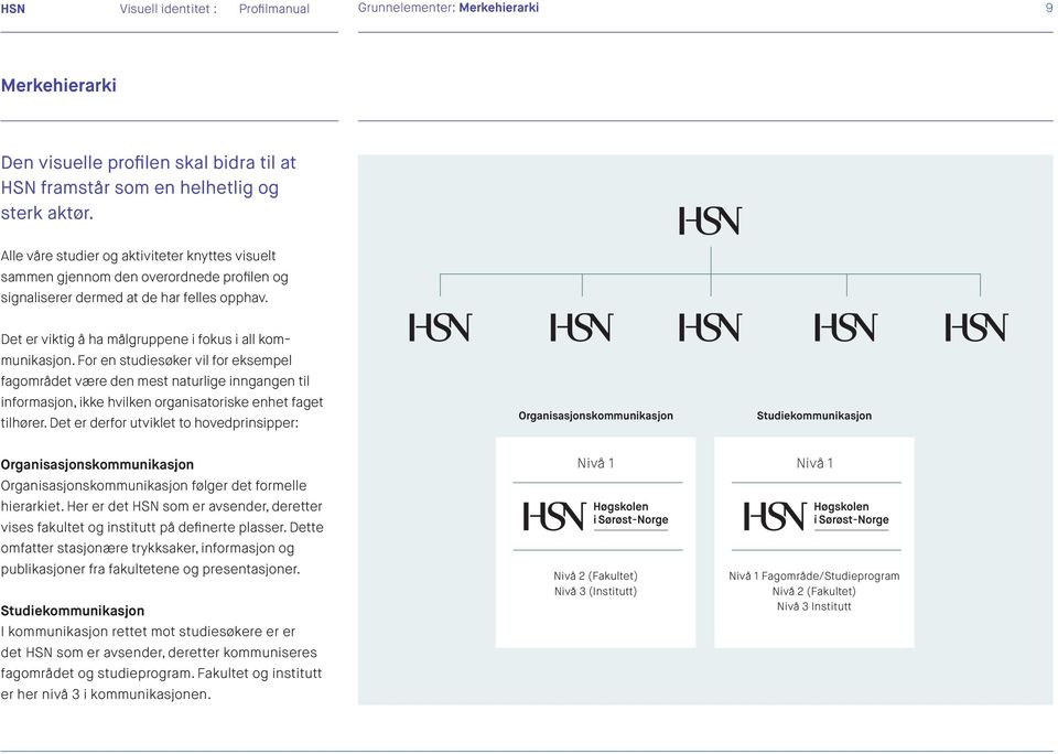 For en studiesøker vil for eksempel fagområdet være den mest naturlige inngangen til informasjon, ikke hvilken organisatoriske enhet faget tilhører.