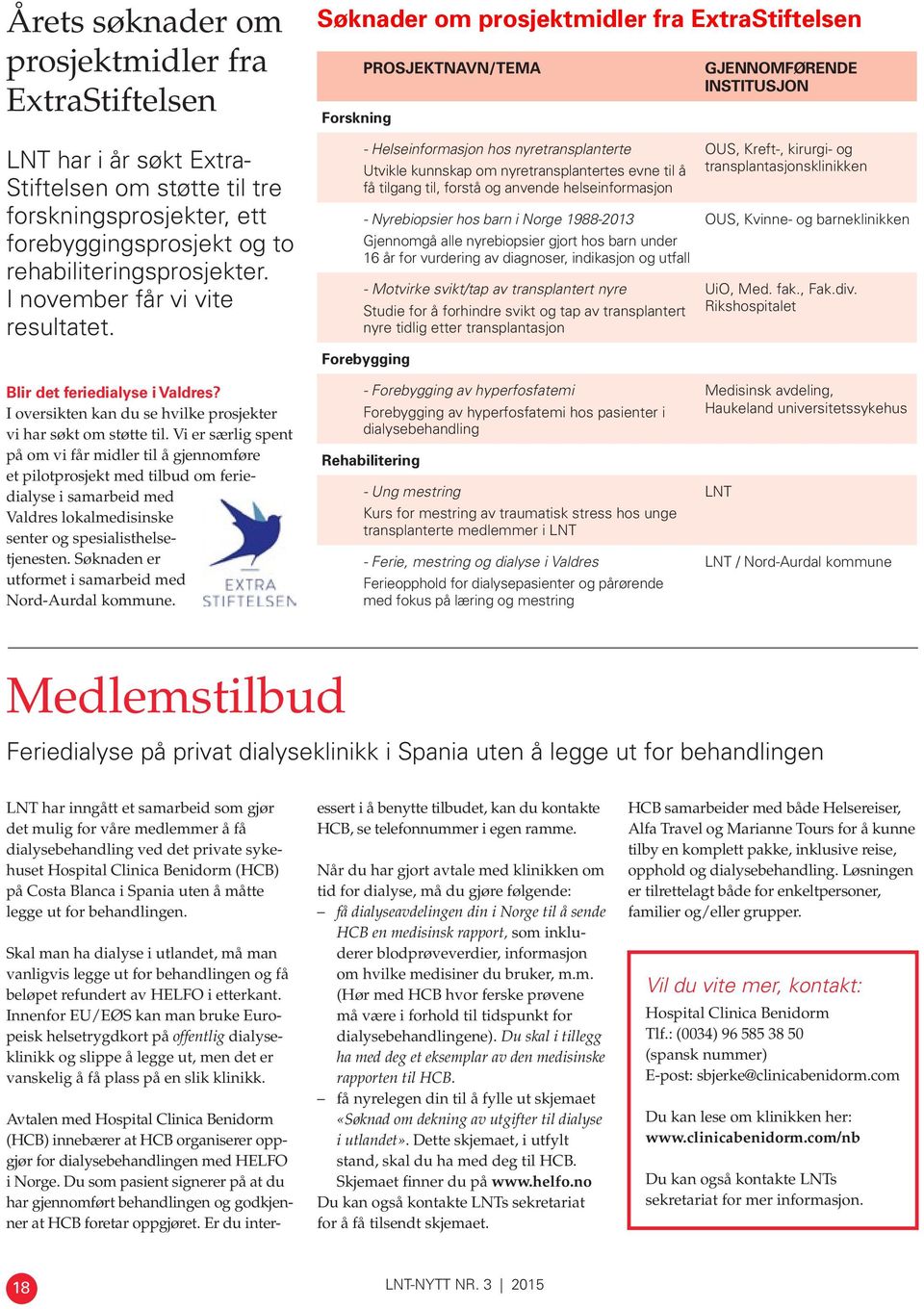 I oversikten kan du se hvilke prosjekter vi har søkt om støtte til.