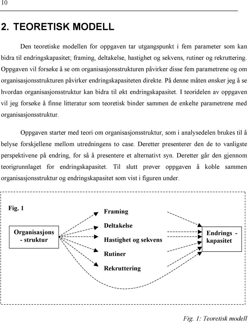 På denne måten ønsker jeg å se hvordan organisasjonsstruktur kan bidra til økt endringskapasitet.