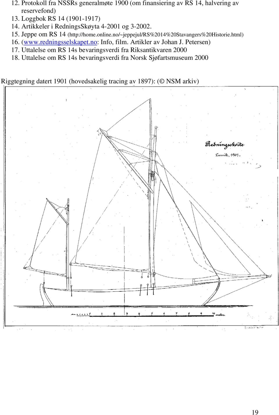 html) 16. (www.redningsselskapet.no: Info, film. Artikler av Johan J. Petersen) 17.