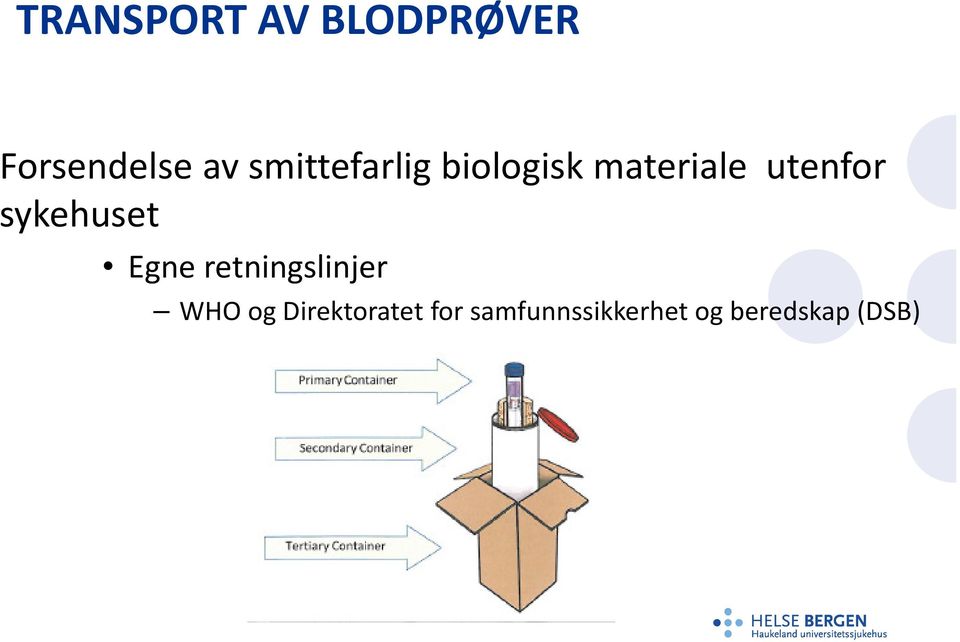 sykehuset Egne retningslinjer WHO og