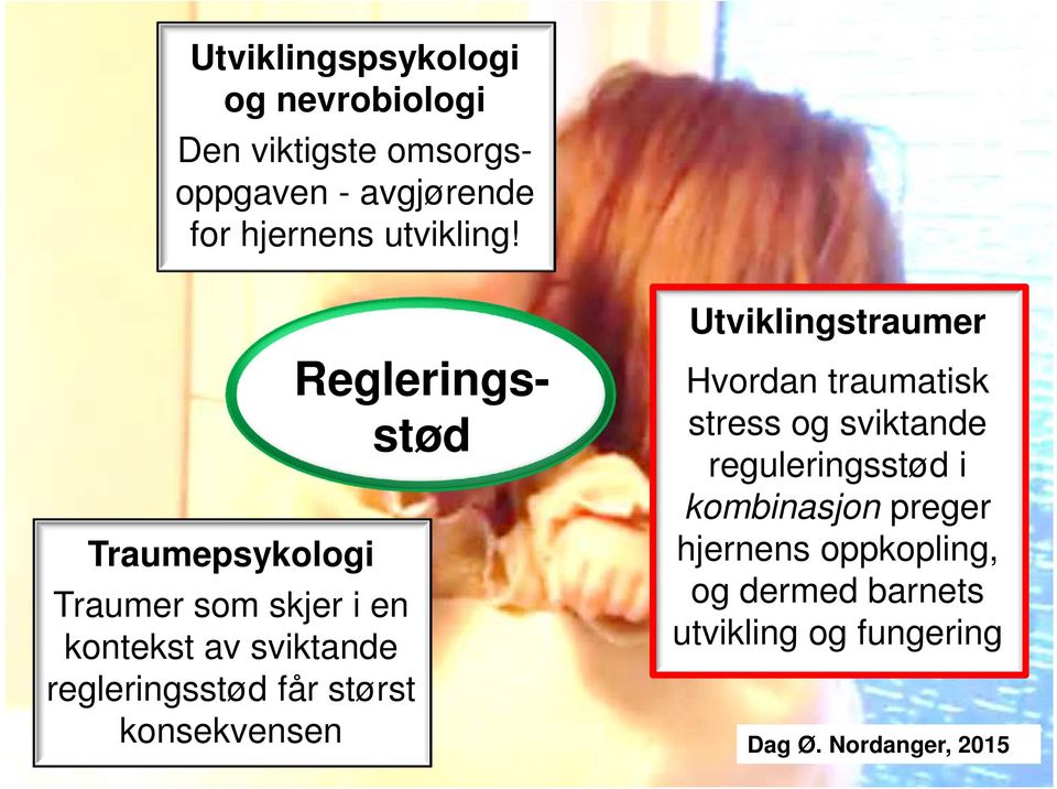 modning) Mest påvirkelig av stimulering i de tidlige leveårene (og i