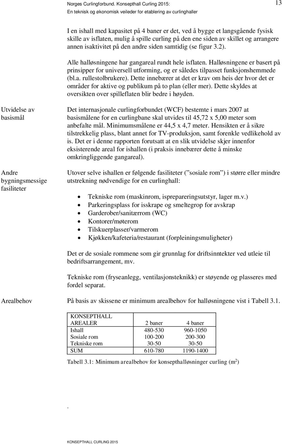 og er således tilpasset funksjonshemmede (bla rullestolbrukere) Dette innebærer at det er krav om heis der hvor det er områder for aktive og publikum på to plan (eller mer) Dette skyldes at