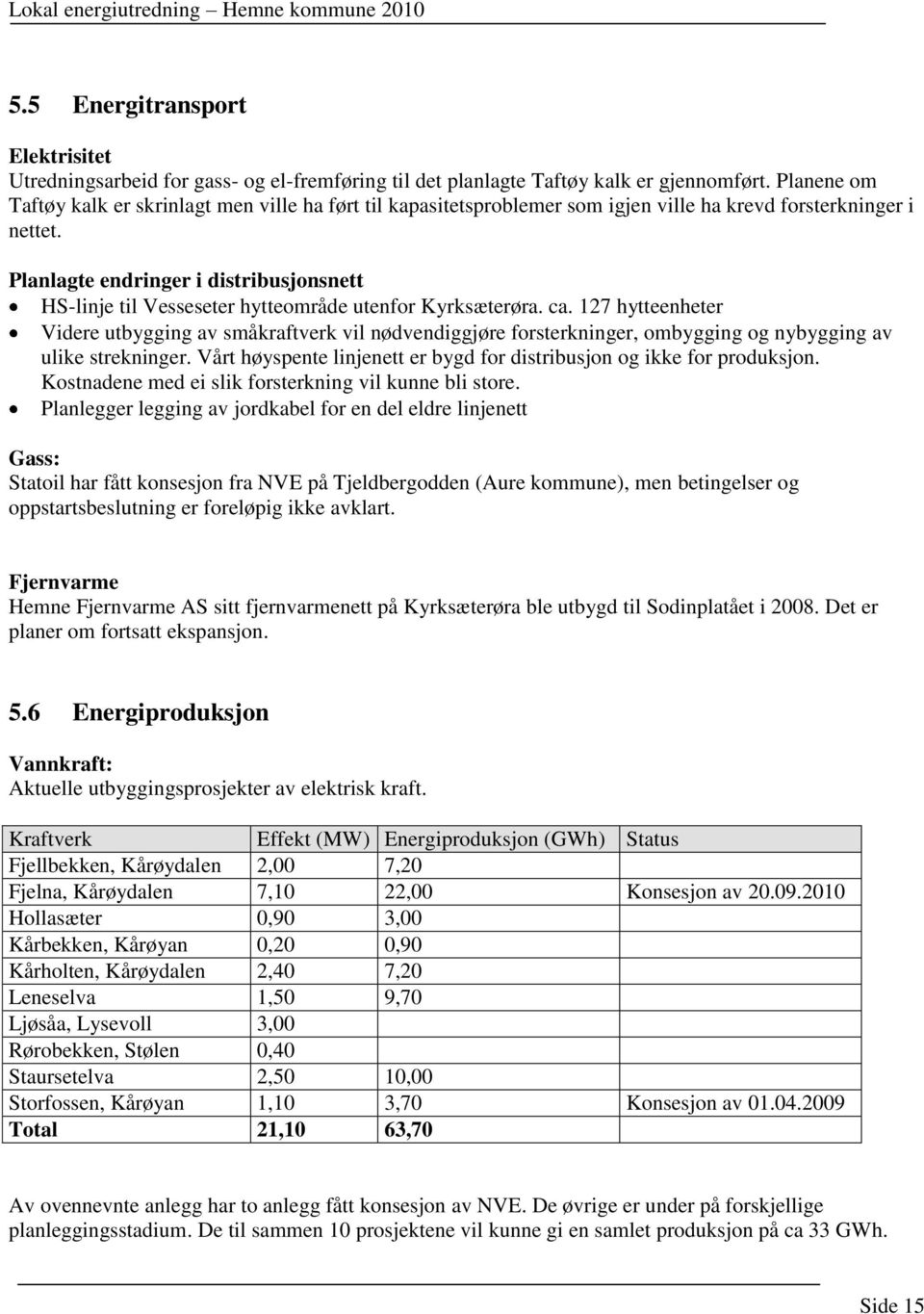 Planlagte endringer i distribusjonsnett HS-linje til Vesseseter hytteområde utenfor Kyrksæterøra. ca.