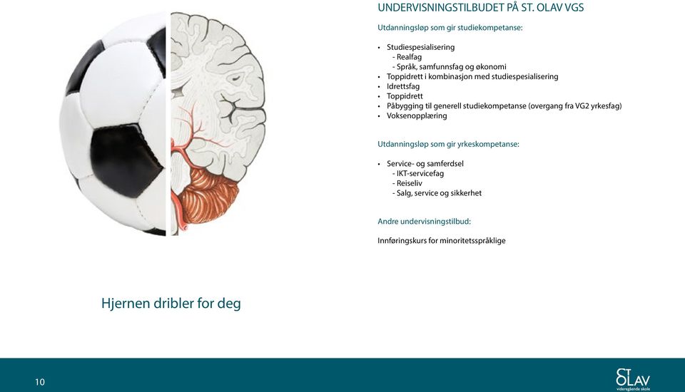 kombinasjon med studiespesialisering Idrettsfag Toppidrett Påbygging til generell studiekompetanse (overgang fra VG2 yrkesfag)