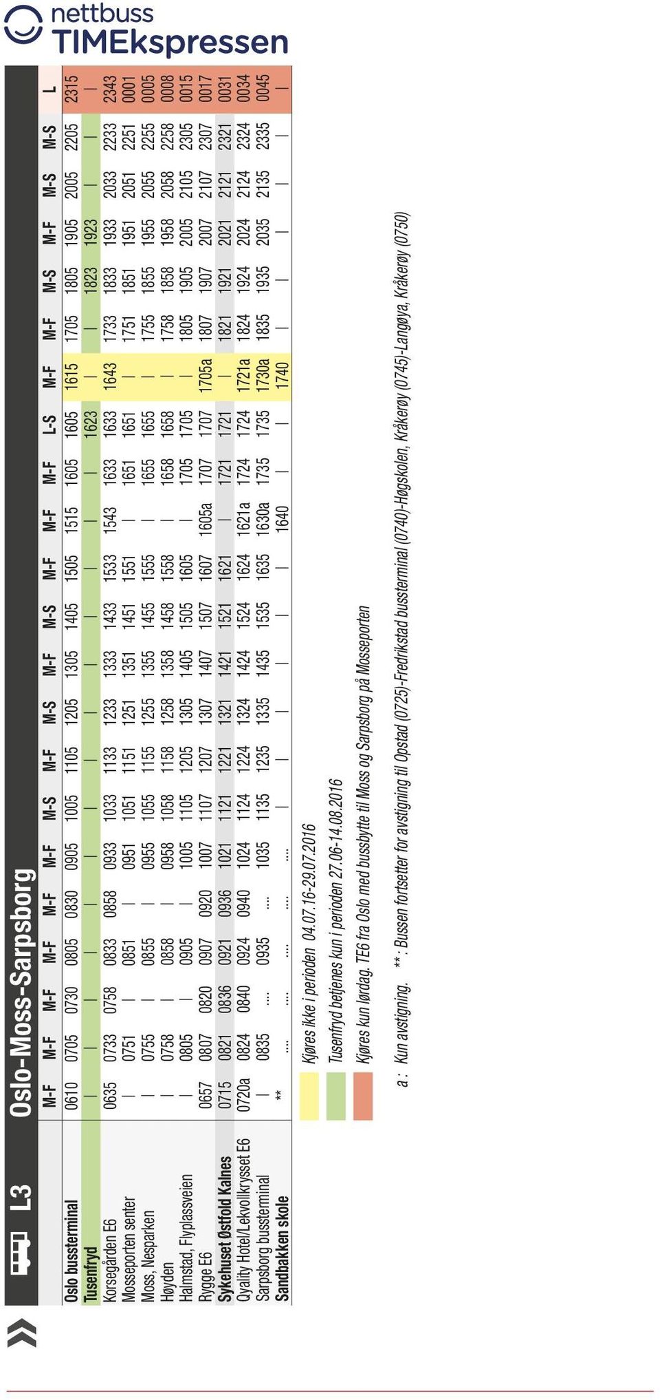 Mosseporten senter 0751 0851 0951 1051 1151 1251 1351 1451 1551 1651 1651 1751 1851 1951 2051 2251 0001 Moss, Nesparken 0755 0855 0955 1055 1155 1255 1355 1455 1555 1655 1655 1755 1855 1955 2055 2255