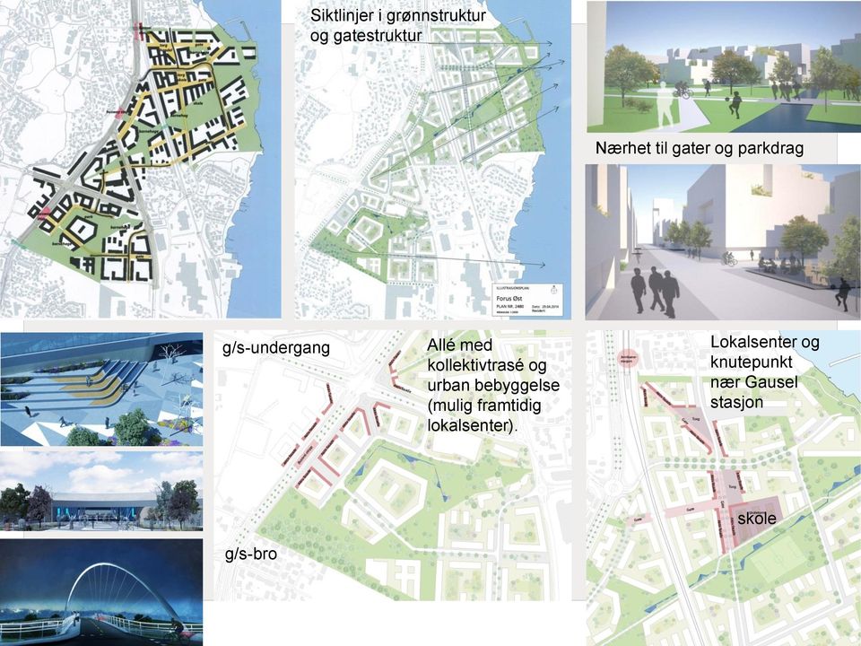 kollektivtrasé og urban bebyggelse (mulig framtidig