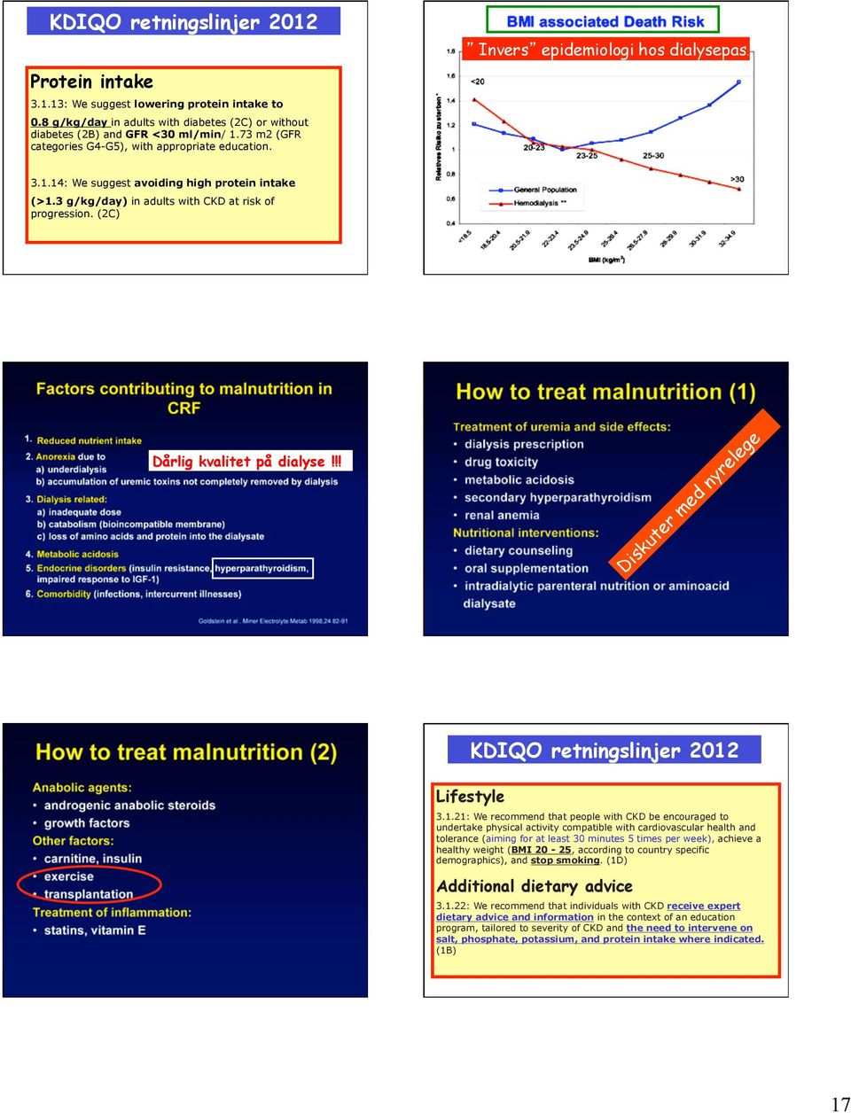 (2C) Dårlig kvalitet på dialyse!!! Diskuter med nyrelege KDIQO retningslinjer 2012