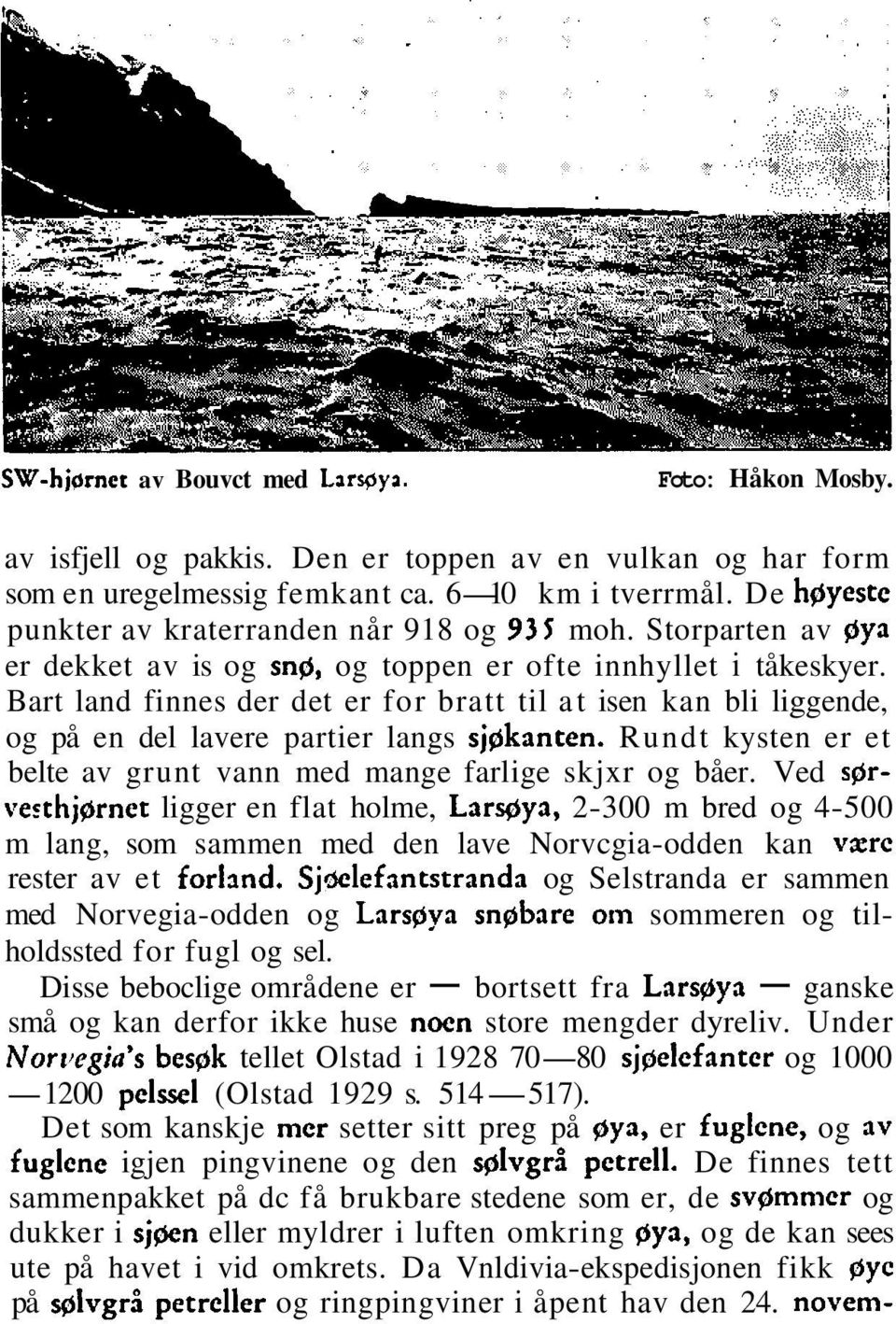 Bart land finnes der det er for bratt til at isen kan bli liggende, og på en del lavere partier langs sjgkanten. Rundt kysten er et belte av grunt vann med mange farlige skjxr og båer.