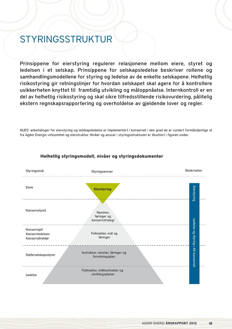 Helhetlig risikostyring gir retningslinjer for hvordan selskapet skal agere for å kontrollere usikkerheten knyttet til framtidig utvikling og måloppnåelse.