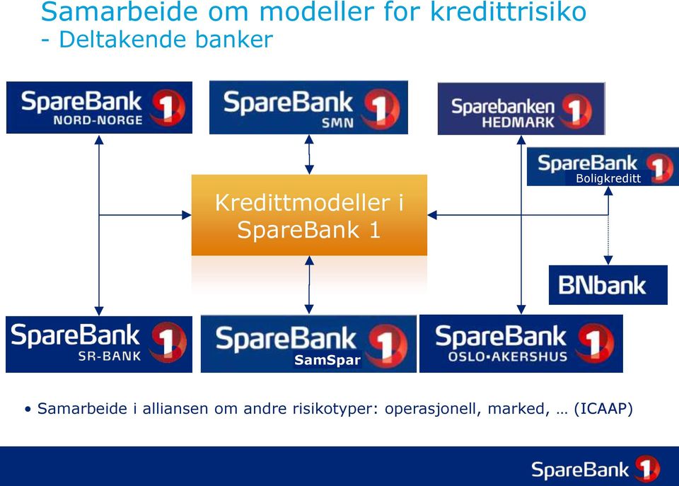 1 Boligkreditt SamSpar Samarbeide i alliansen