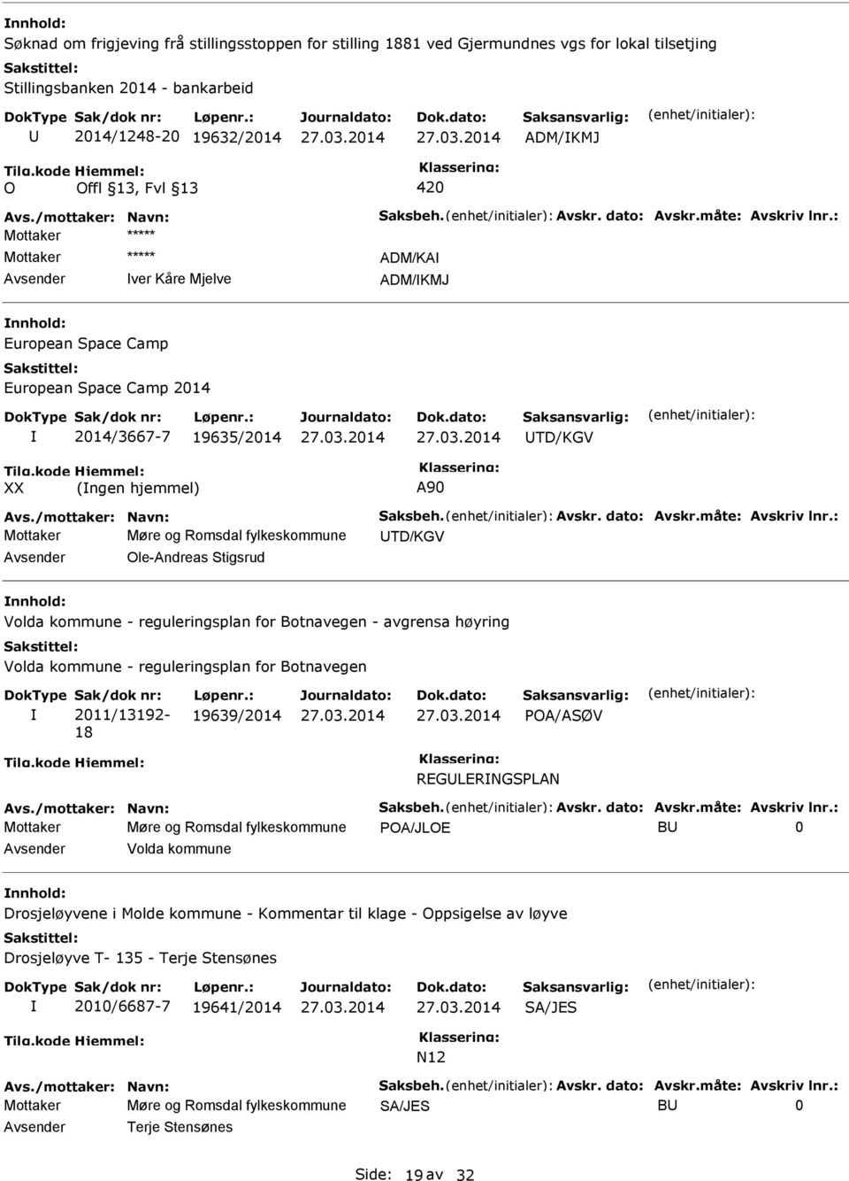 Botnavegen - avgrensa høyring Volda kommune - reguleringsplan for Botnavegen Sak/dok nr: 2011/13192-18 Løpenr.