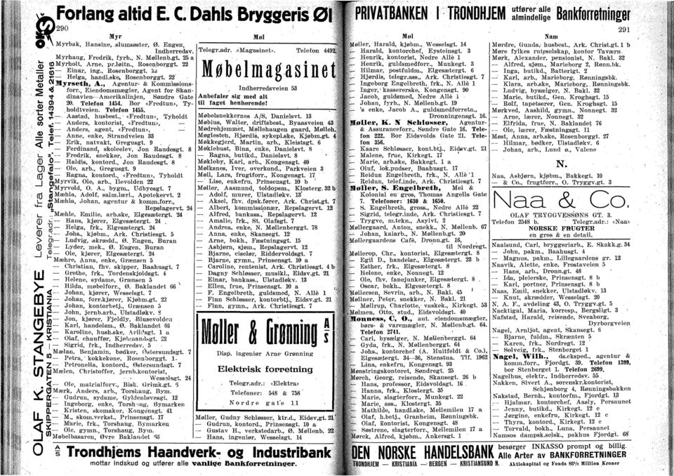 , Agentur- & Kommissions- «8 Jon-., Eiendomsniægler, Agent for Skan- Tf dinavien--amerikalinjen, Søndre 'Gate 0> 20. Telefon 1454. Bor «Fredtun», Tytt holdtveien. Telefon 1455. 5, Aastad, husbest.