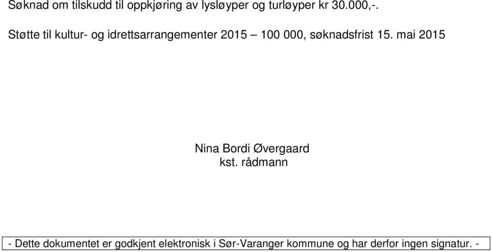 15. mai 2015 Nina Bordi Øvergaard kst.