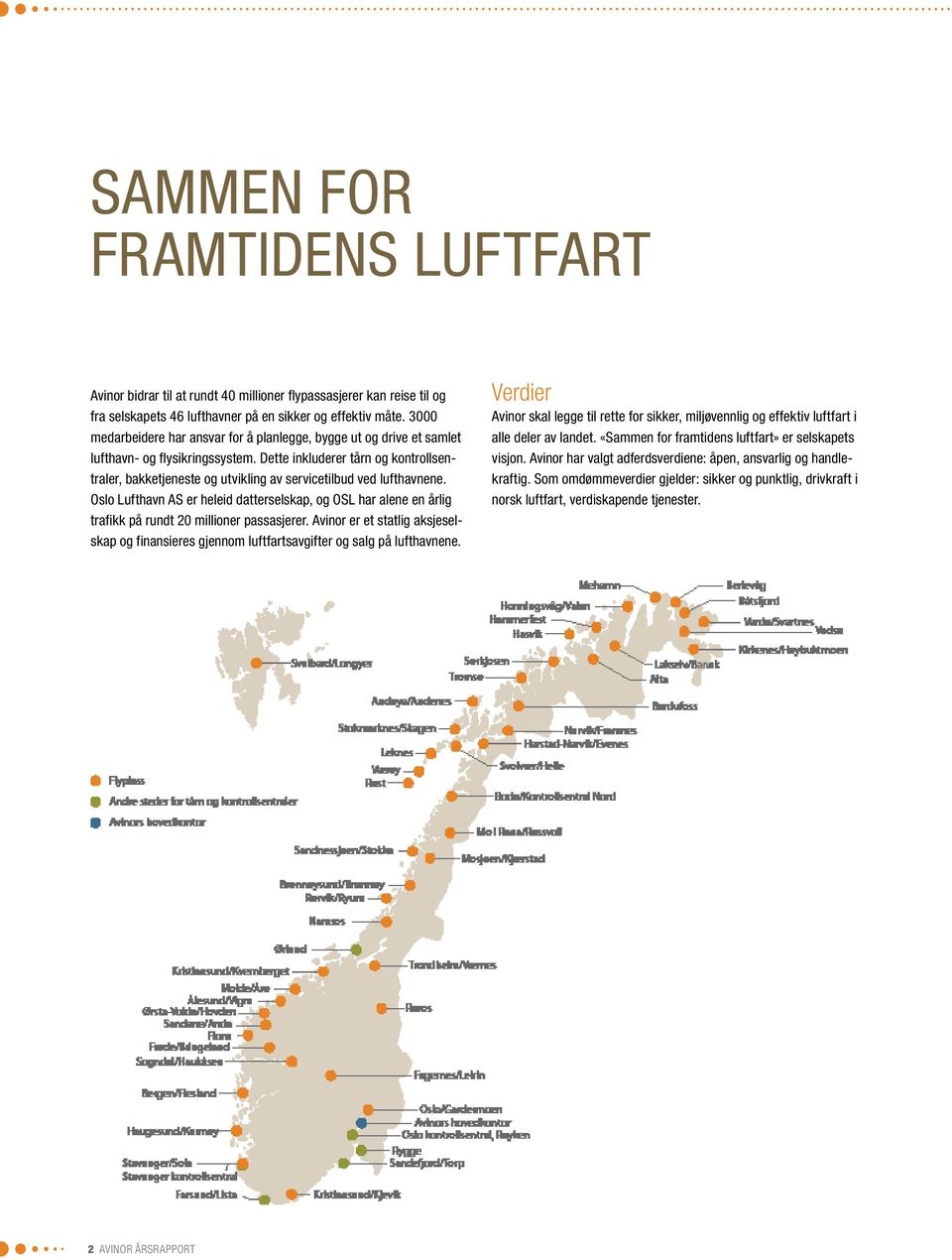 Dette inkluderer tårn og kontrollsentraler, bakketjeneste og utvikling av servicetilbud ved lufthavnene.