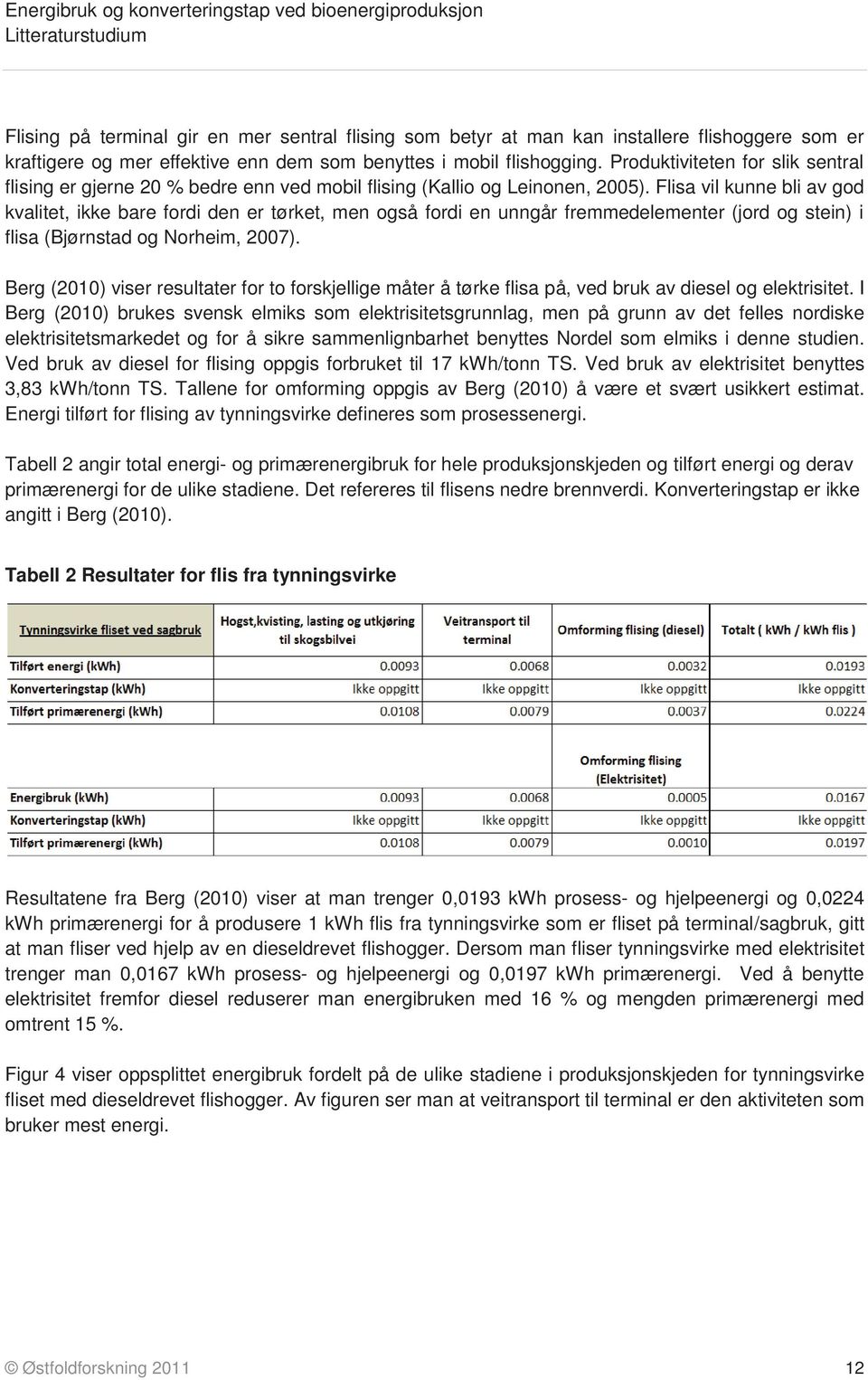 Flisa vil kunne bli av god kvalitet, ikke bare fordi den er tørket, men også fordi en unngår fremmedelementer (jord og stein) i flisa (Bjørnstad og Norheim, 2007).