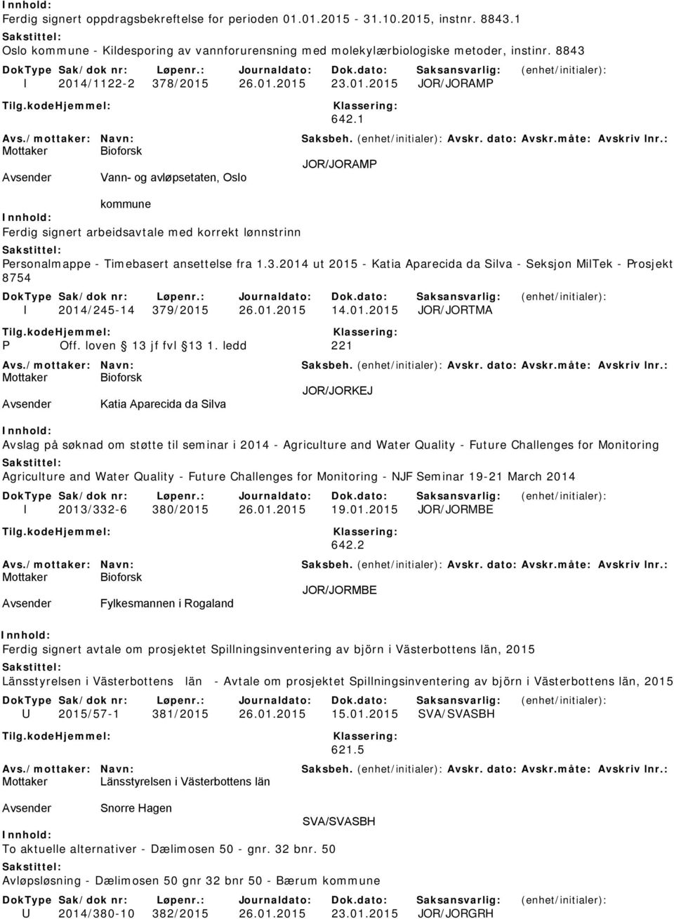 1 JOR/JORAMP Avsender Vann- og avløpsetaten, Oslo kommune Ferdig signert arbeidsavtale med korrekt lønnstrinn Personalmappe - Timebasert ansettelse fra 1.3.