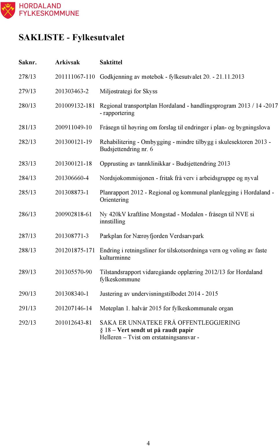 Godkjenning av møtebok - fylkesutvalet 20. - 21.11.