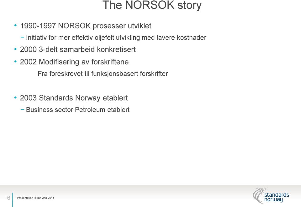 konkretisert 2002 Modifisering av forskriftene Fra foreskrevet til