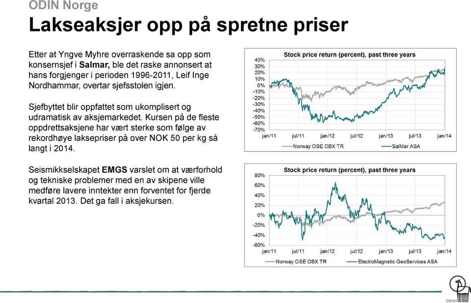 Sjefbyttet blir oppfattet som ukomplisert og udramatisk av aksjemarkedet.