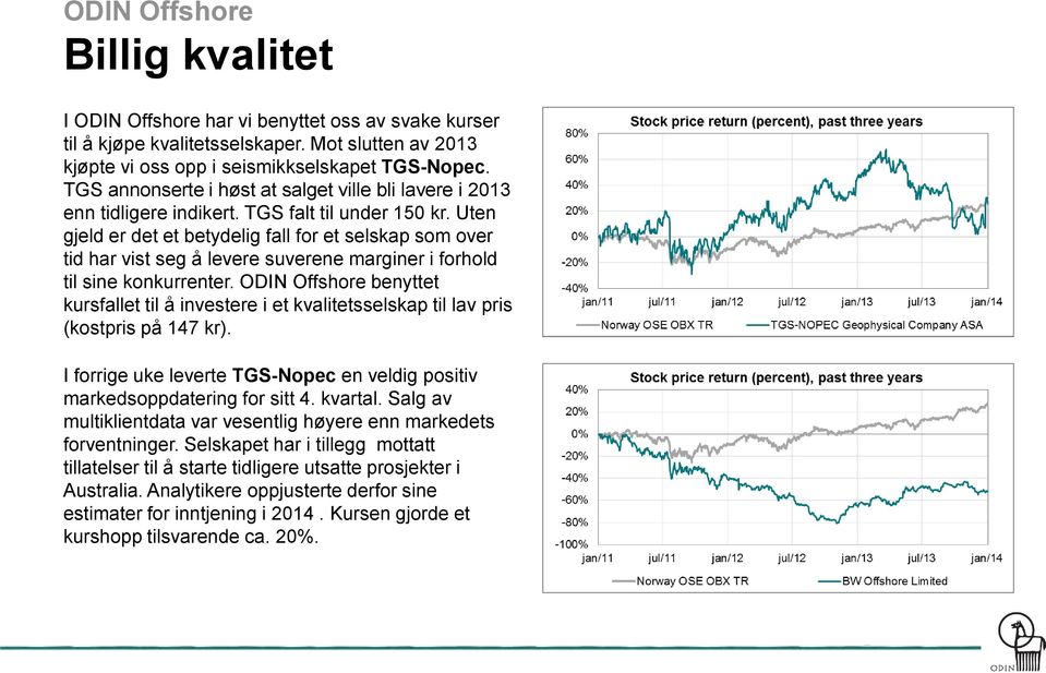 Uten gjeld er det et betydelig fall for et selskap som over tid har vist seg å levere suverene marginer i forhold til sine konkurrenter.