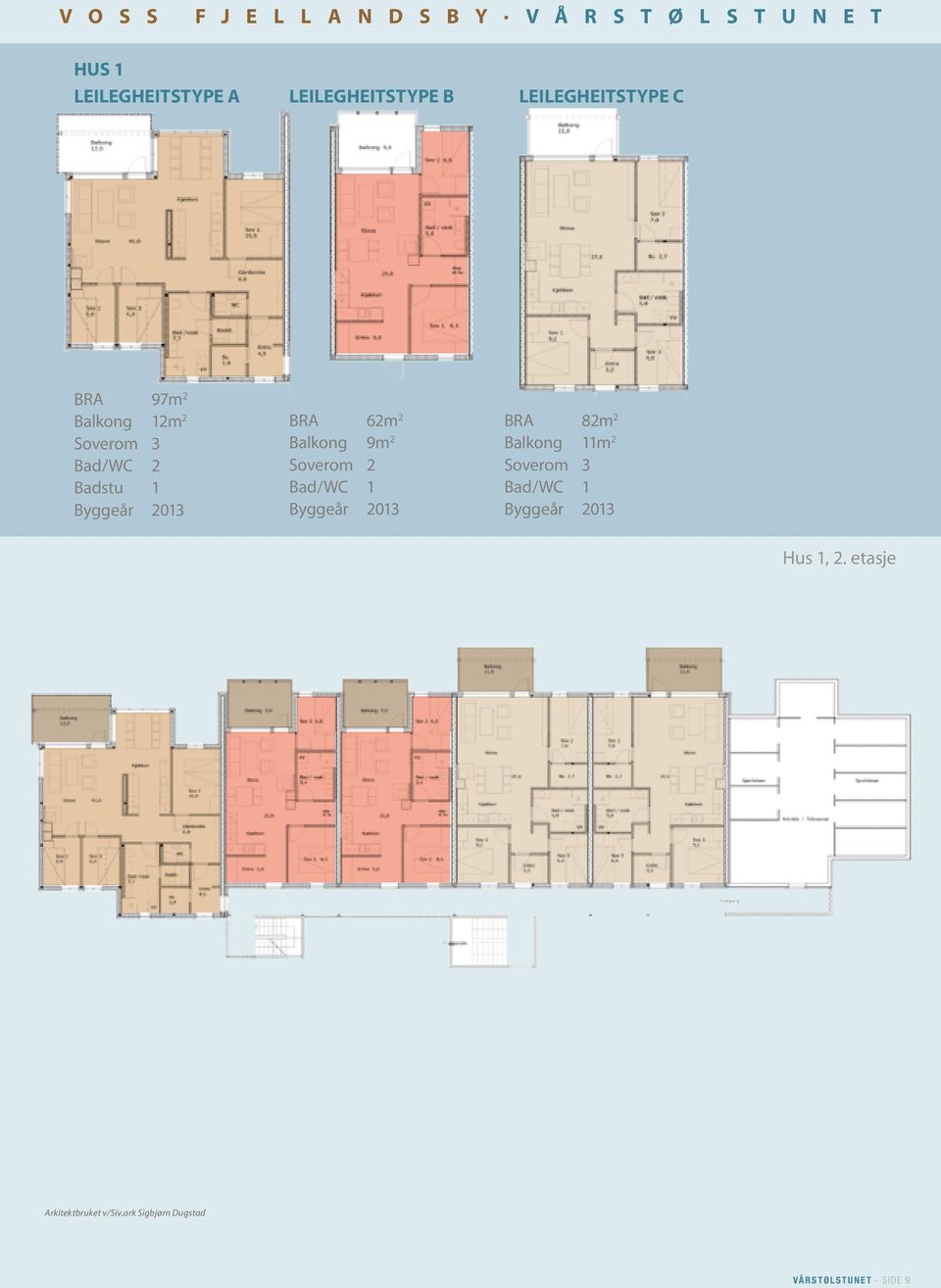 Bad/WC 1 Byggeår 2013 BRA 82m 2 Balkong 11m 2 Soverom 3 Bad/WC 1 Byggeår 2013