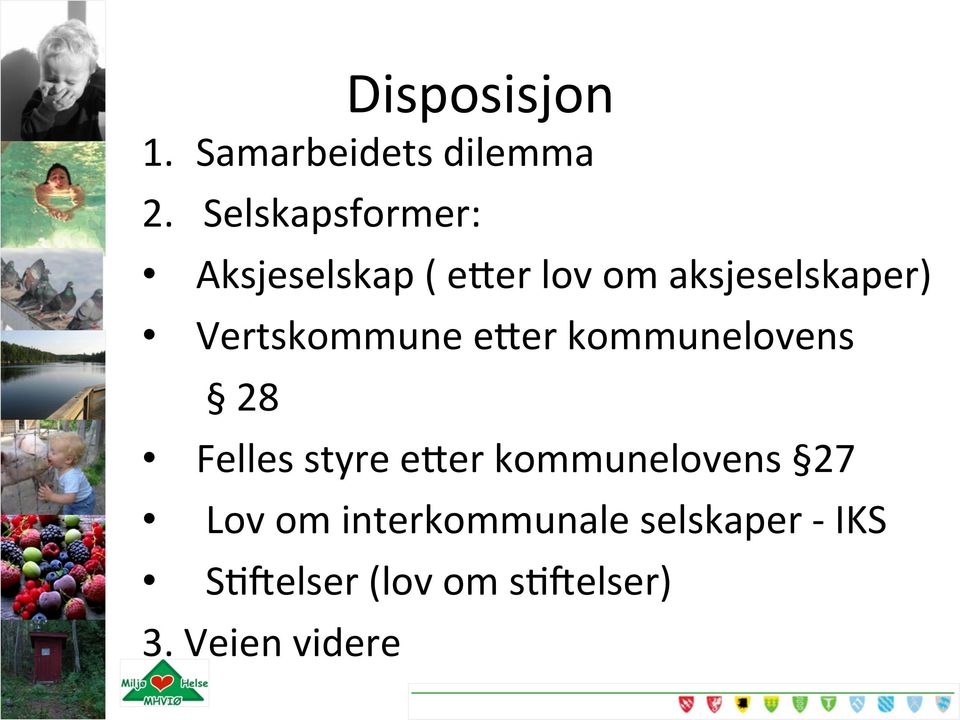 Vertskommune eger kommunelovens 28 Felles styre eger