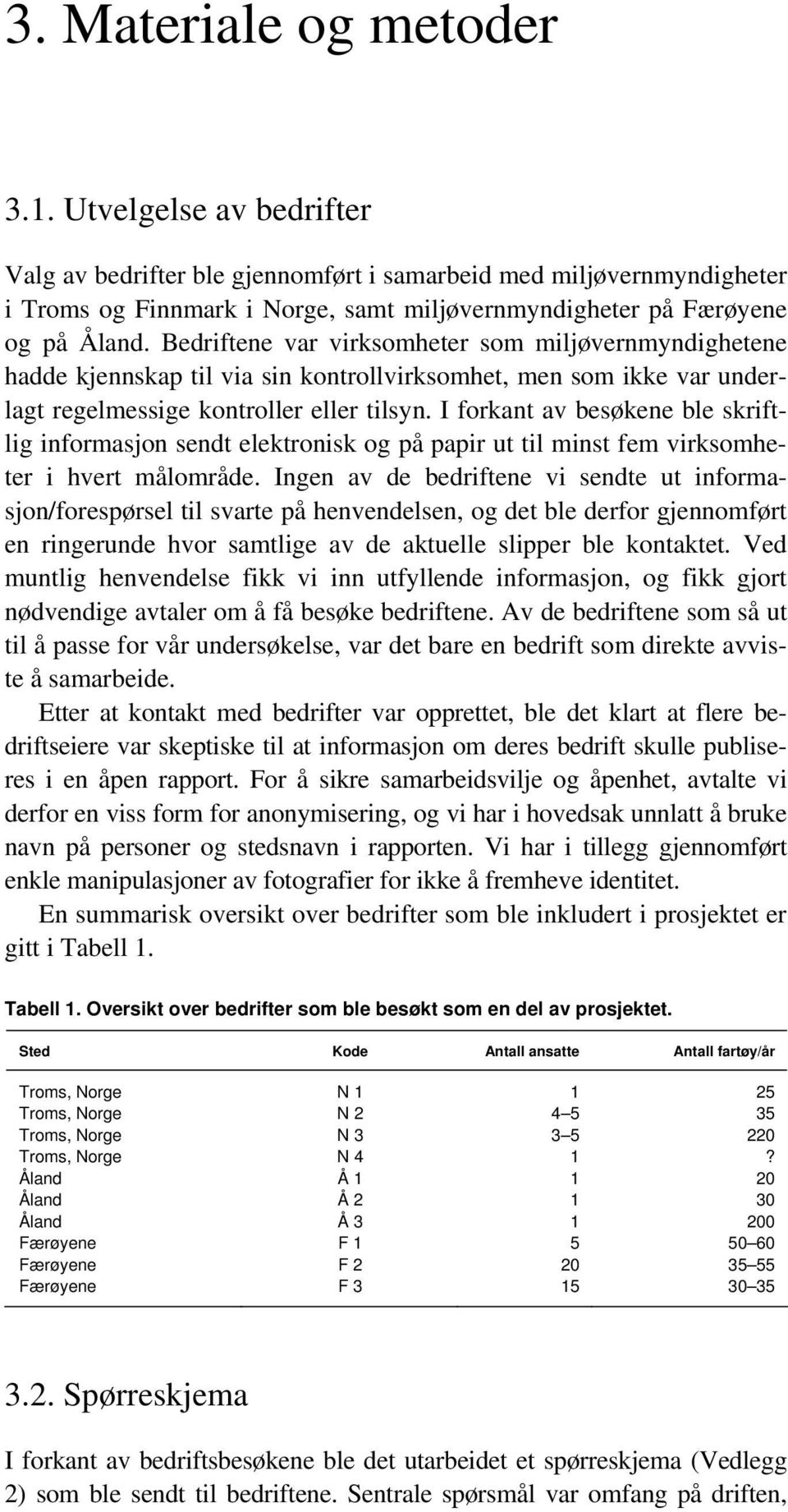 Bedriftene var virksomheter som miljøvernmyndighetene hadde kjennskap til via sin kontrollvirksomhet, men som ikke var underlagt regelmessige kontroller eller tilsyn.