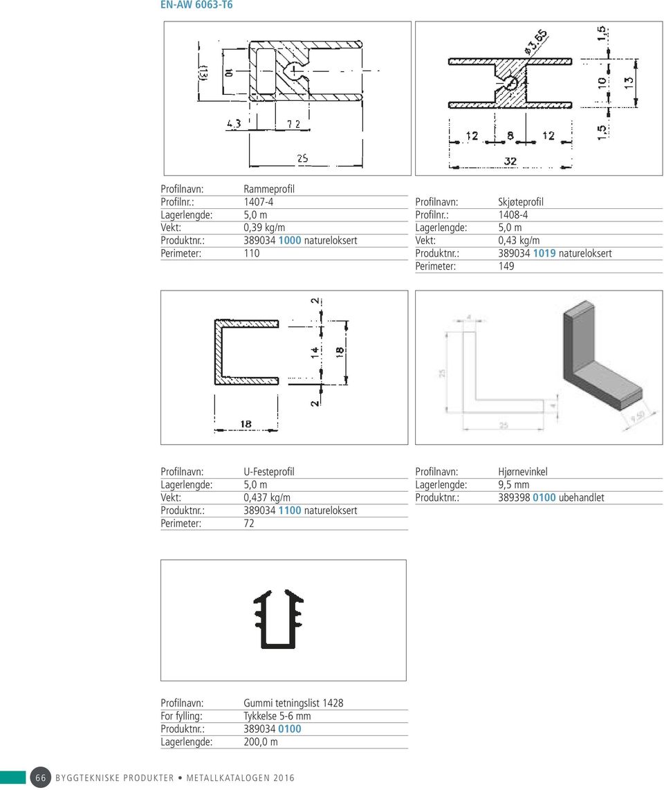 : 389034 1019 natureloksert Perimeter: 149 U-Festeprofil Lagerlengde: 5,0 m 0,437 kg/m Produktnr.