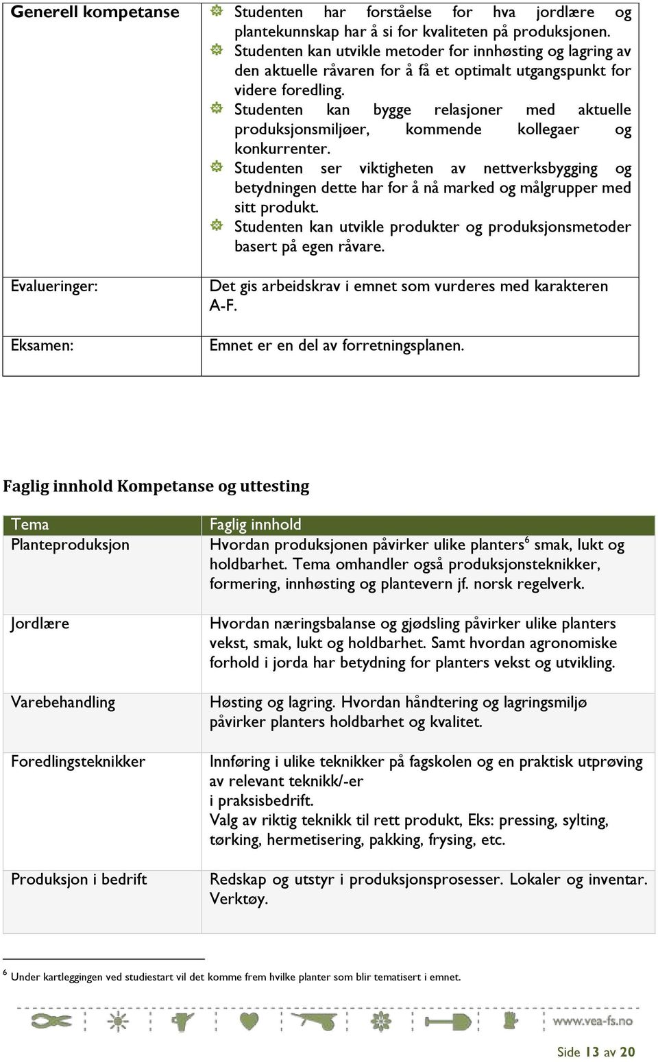 Studenten kan bygge relasjoner med aktuelle produksjonsmiljøer, kommende kollegaer og konkurrenter.