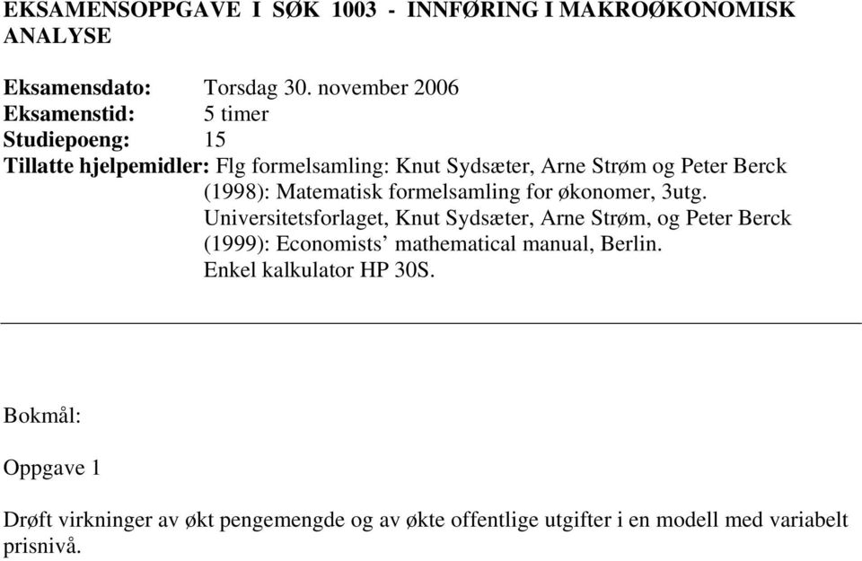 Matematisk formelsamling for økonomer, 3utg.