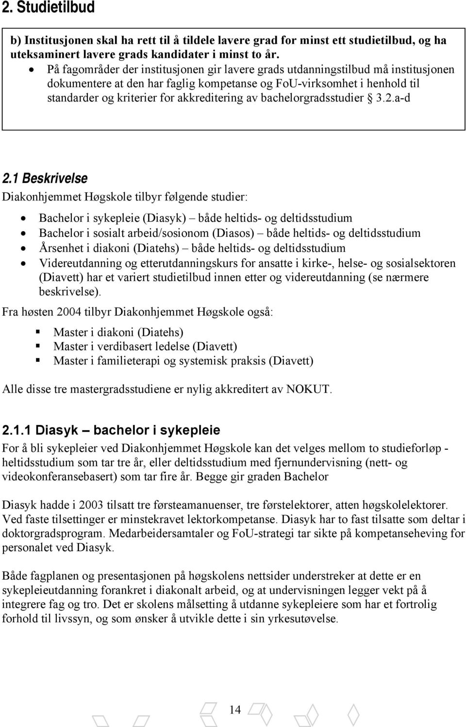 av bachelorgradsstudier 3.2.a-d 2.