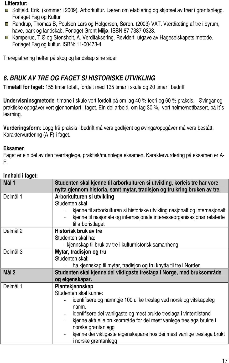 Forlaget Fag og kultur. ISBN: 11-00473-4 Treregistrering hefter på skog og landskap sine sider 6.