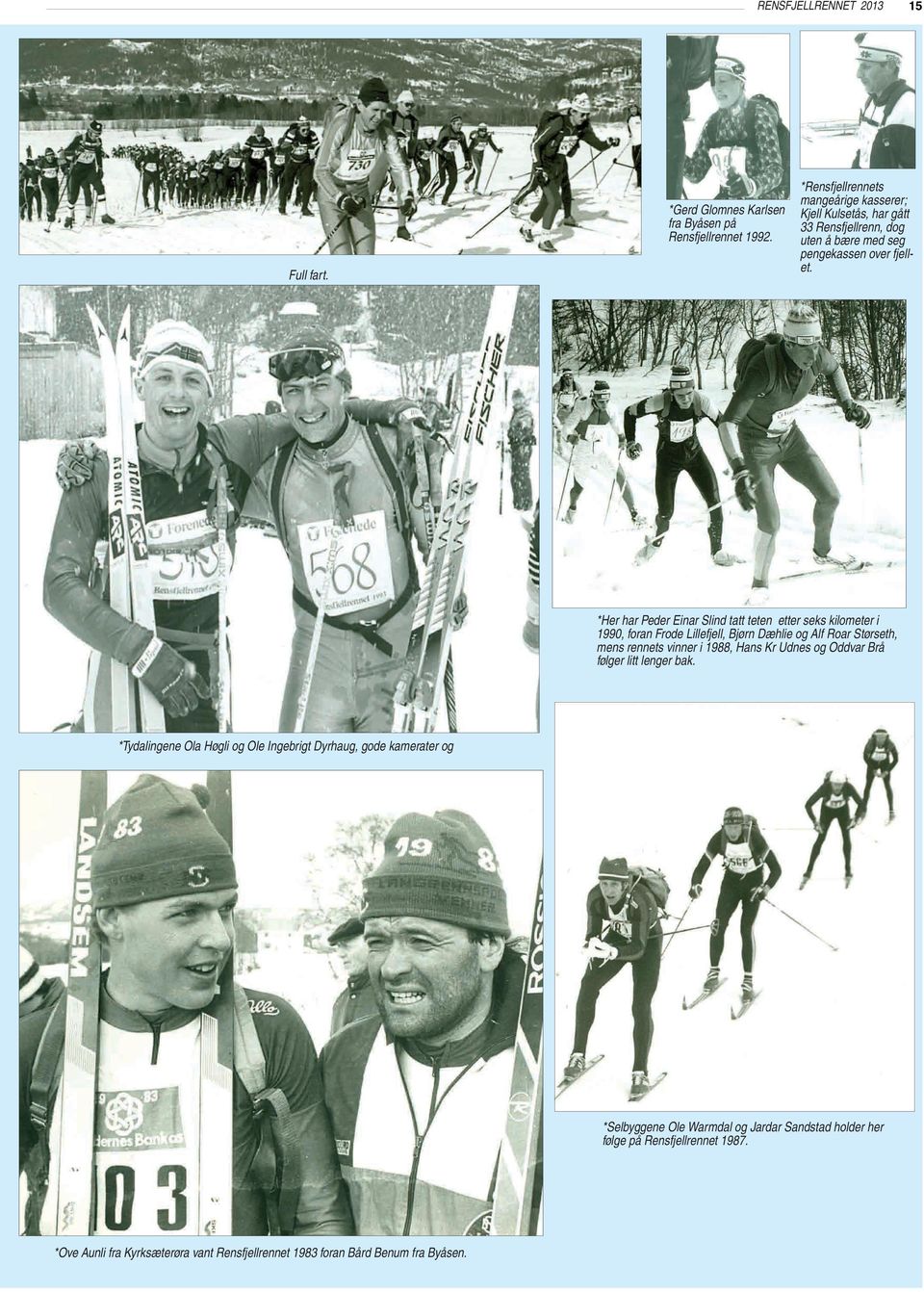 *Her har Peder Einar Slind tatt teten etter seks kilometer i 1990, foran Frode Lillefjell, Bjørn Dæhlie og Alf Roar Størseth, mens rennets vinner i 1988, Hans Kr
