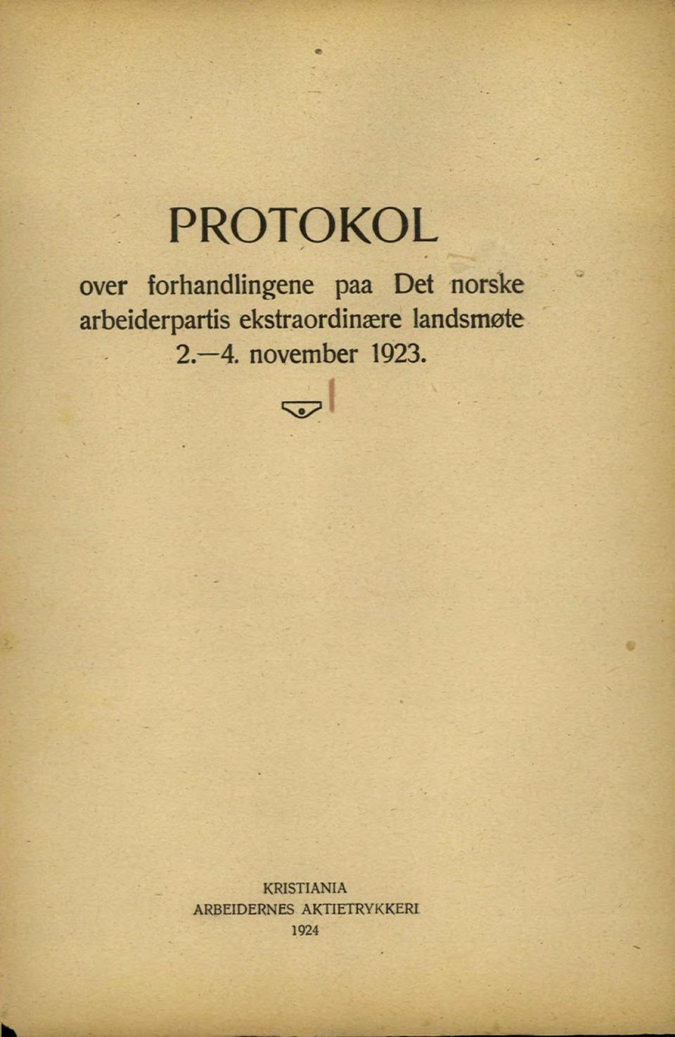 landsmøte 2.-4. november 1923.