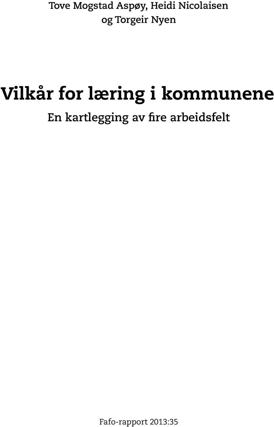 for læring i kommunene En