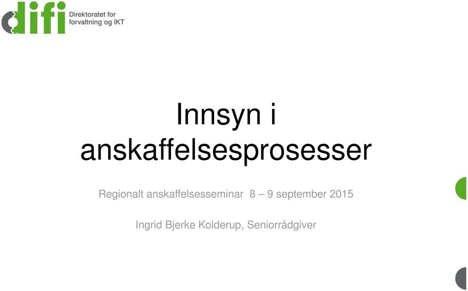 Regionalt anskaffelsesseminar