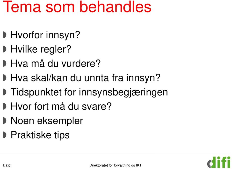 Hva skal/kan du unnta fra innsyn?