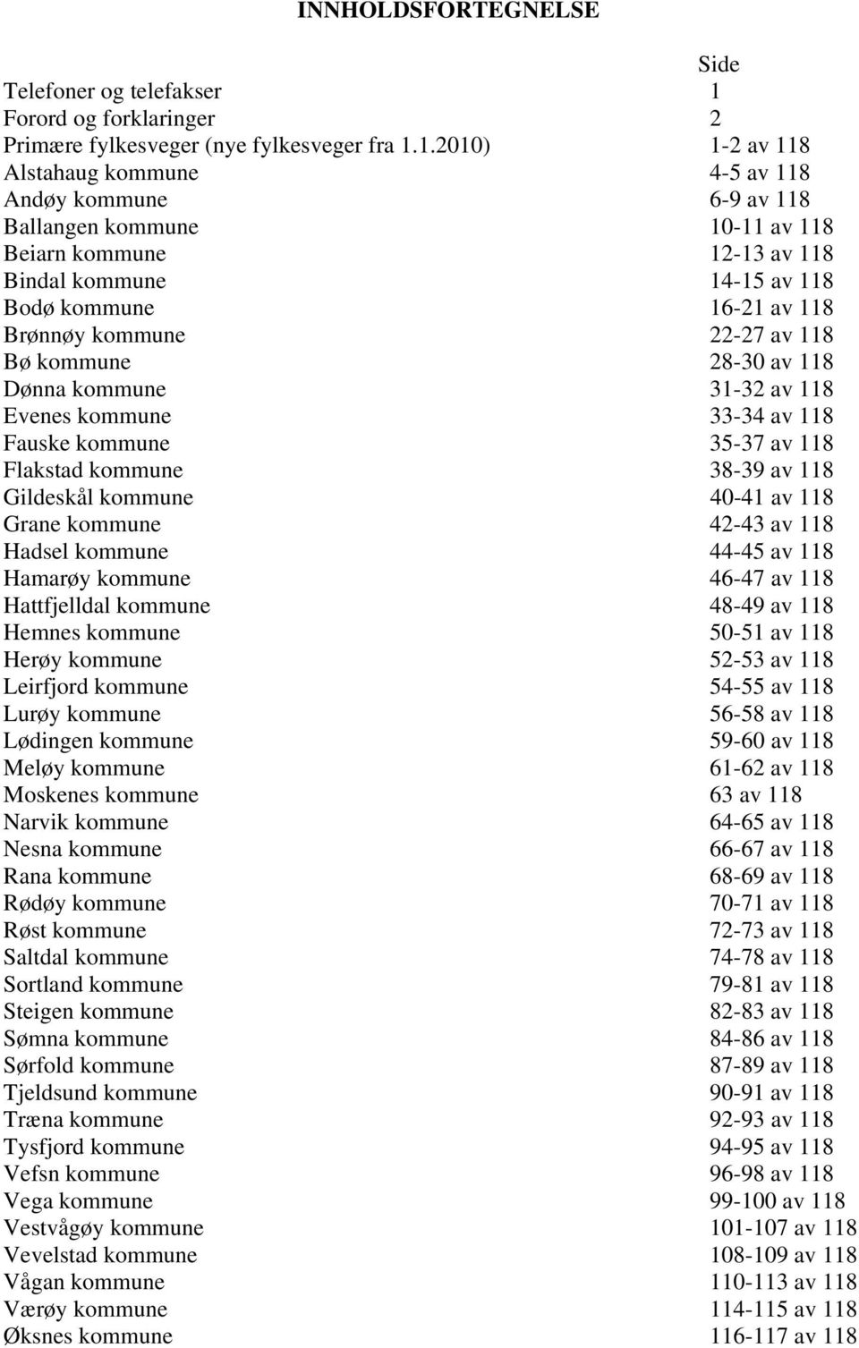 1.2010) 1-2 av 118 lstahaug kommune 4-5 av 118 ndøy kommune 6-9 av 118 allangen kommune 10-11 av 118 eiarn kommune 12-13 av 118 indal kommune 14-15 av 118 odø kommune 16-21 av 118 rønnøy kommune -27