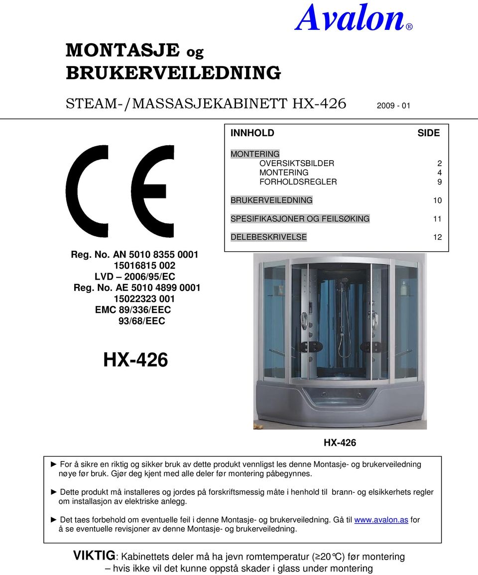 AN 5010 8355 0001 15016815 002 LVD 2006/95/EC Reg. No.